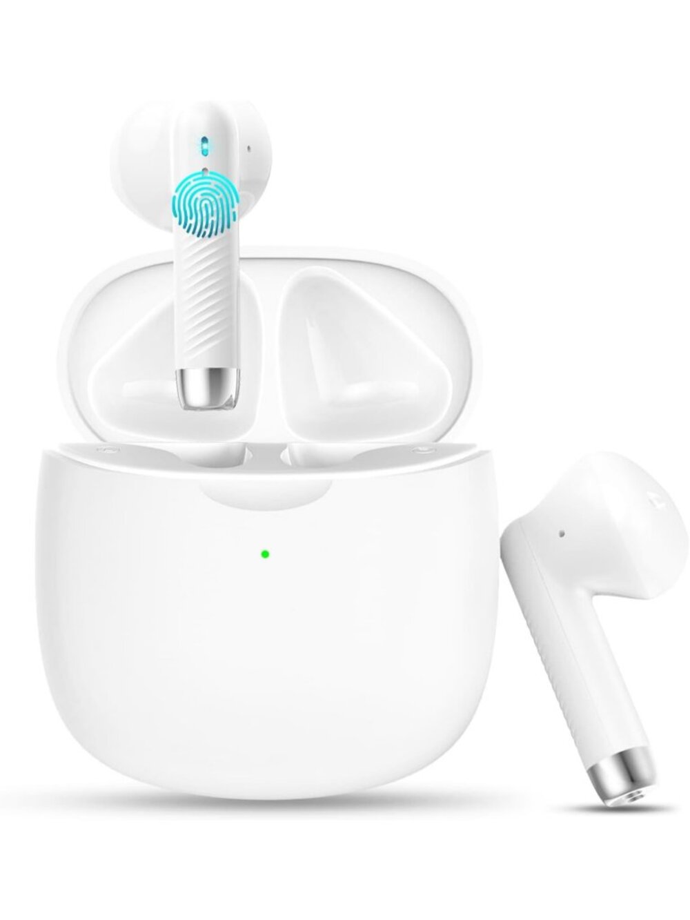 Wireless White Noise Cancelling Mic Stereo Bass Waterproof Bluetooth 5.4 Earbud